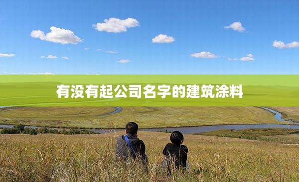 有没有起公司名字的建筑涂料