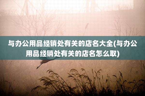 与办公用品经销处有关的店名大全(与办公用品经销处有关的店名怎么取)