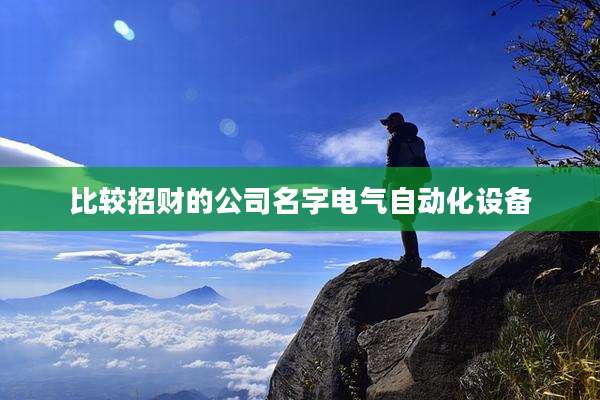 比较招财的公司名字电气自动化设备