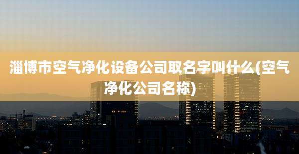 淄博市空气净化设备公司取名字叫什么(空气净化公司名称)