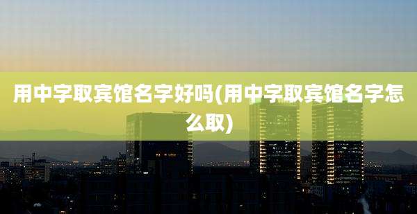 用中字取宾馆名字好吗(用中字取宾馆名字怎么取)