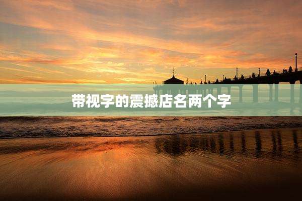 带视字的震撼店名两个字
