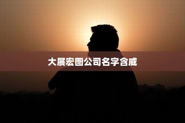 大展宏图公司名字含威