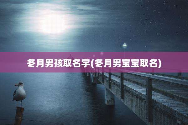 冬月男孩取名字(冬月男宝宝取名)