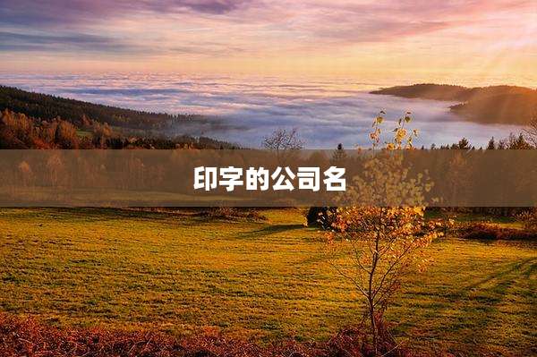 印字的公司名