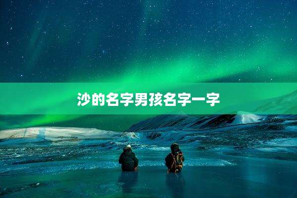 沙的名字男孩名字一字