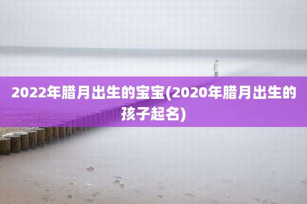 2022年腊月出生的宝宝(2020年腊月出生的孩子起名)