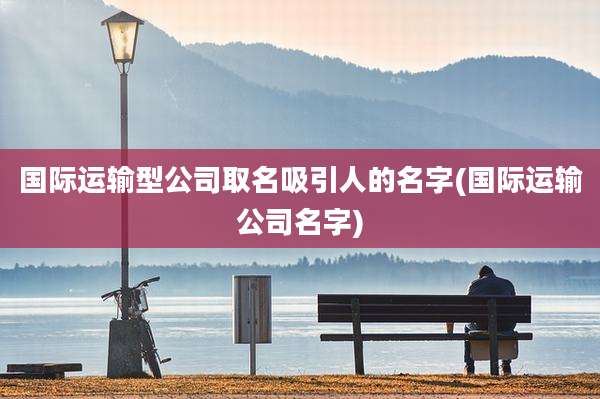 国际运输型公司取名吸引人的名字(国际运输公司名字)