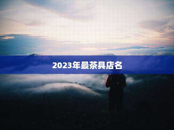 2023年最茶具店名