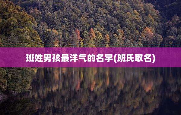 班姓男孩最洋气的名字(班氏取名)