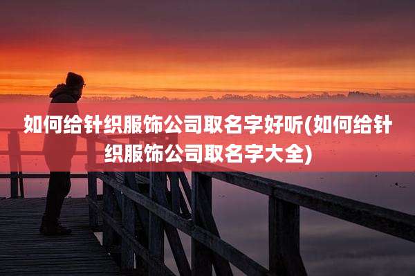 如何给针织服饰公司取名字好听(如何给针织服饰公司取名字大全)