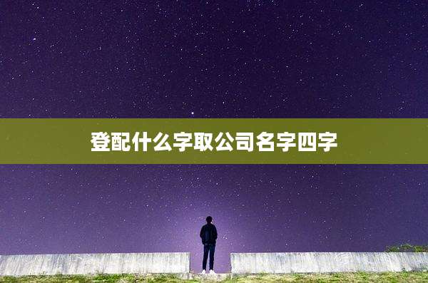 登配什么字取公司名字四字