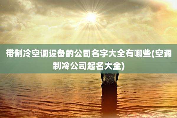 带制冷空调设备的公司名字大全有哪些(空调制冷公司起名大全)