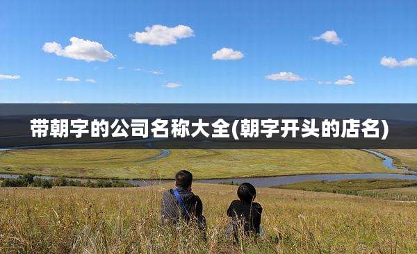 带朝字的公司名称大全(朝字开头的店名)
