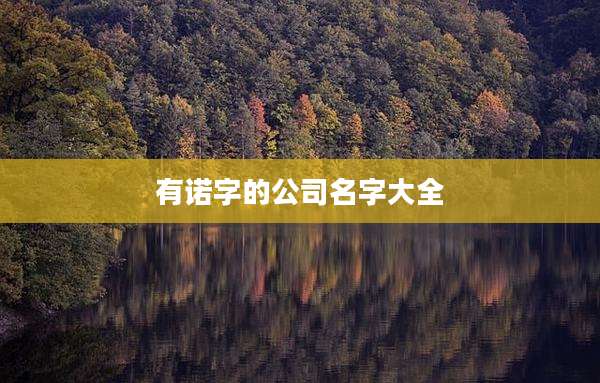 有诺字的公司名字大全