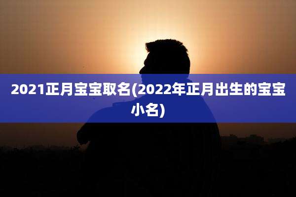 2021正月宝宝取名(2022年正月出生的宝宝小名)