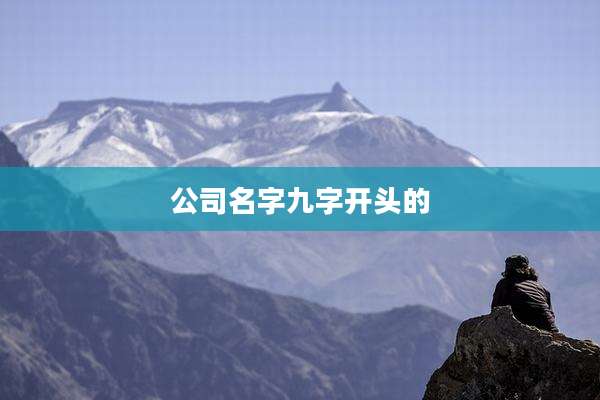 公司名字九字开头的
