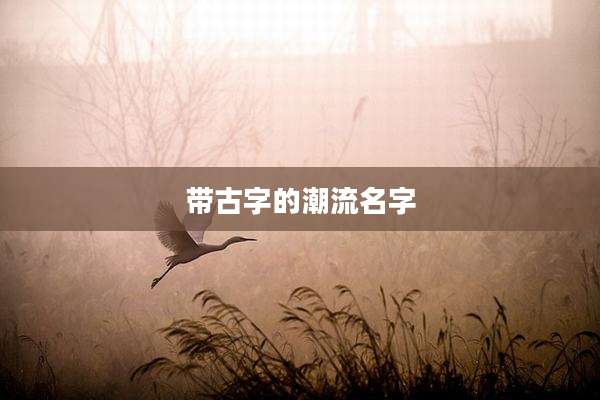 带古字的潮流名字