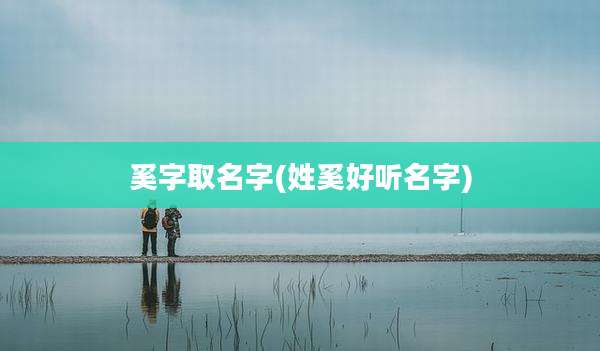奚字取名字(姓奚好听名字)