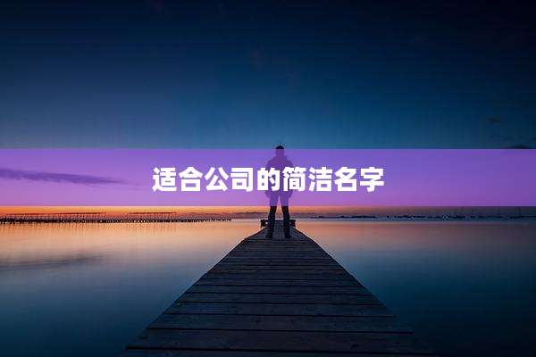 适合公司的简洁名字