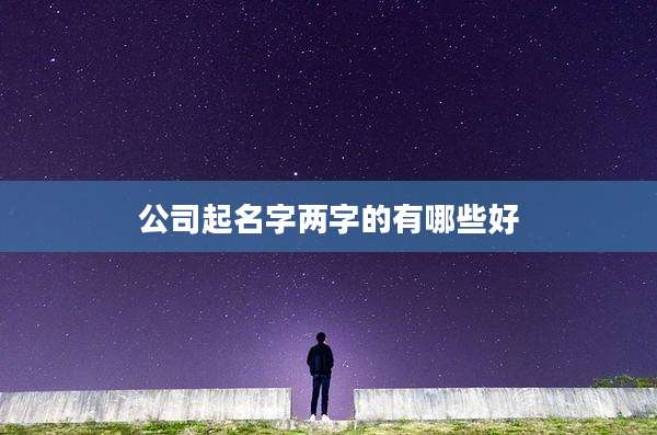 公司起名字两字的有哪些好