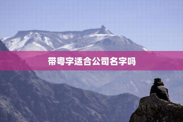 带粤字适合公司名字吗