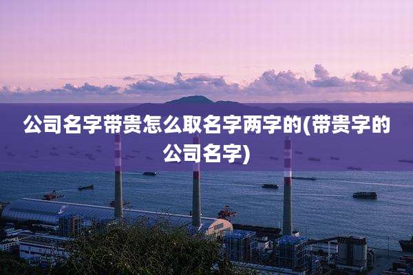 公司名字带贵怎么取名字两字的(带贵字的公司名字)