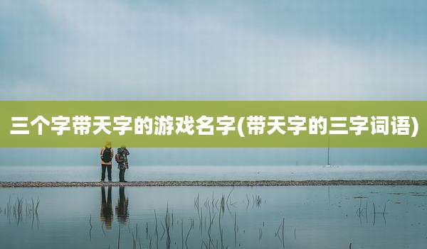 三个字带天字的游戏名字(带天字的三字词语)