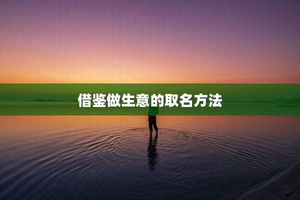 借鉴做生意的取名方法