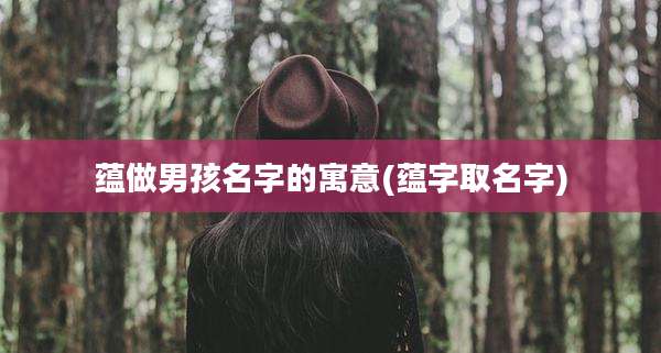 蕴做男孩名字的寓意(蕴字取名字)