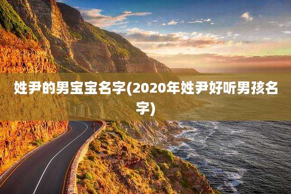 姓尹的男宝宝名字(2020年姓尹好听男孩名字)