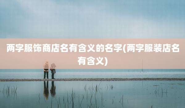两字服饰商店名有含义的名字(两字服装店名有含义)