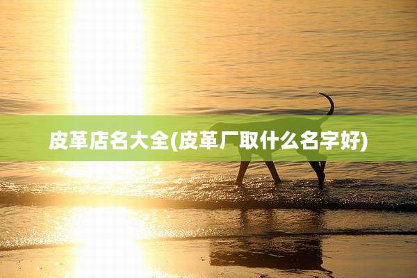 皮革店名大全(皮革厂取什么名字好)