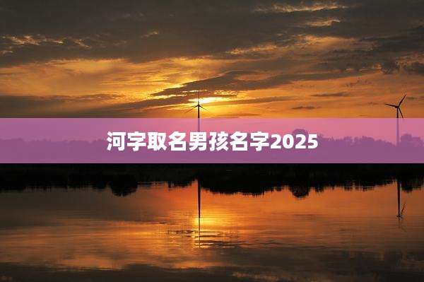河字取名男孩名字2025