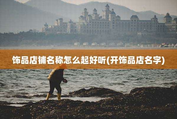 饰品店铺名称怎么起好听(开饰品店名字)