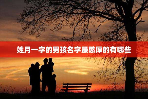姓月一字的男孩名字最憨厚的有哪些