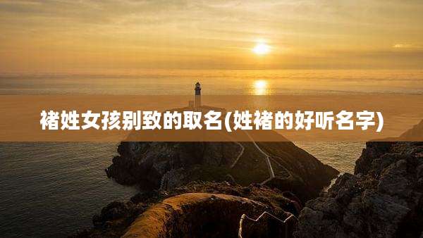 褚姓女孩别致的取名(姓褚的好听名字)