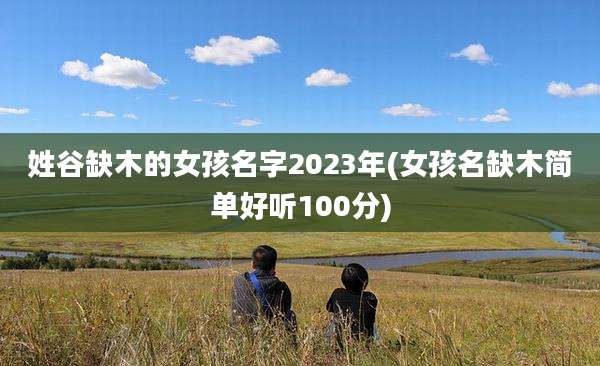 姓谷缺木的女孩名字2023年(女孩名缺木简单好听100分)