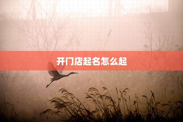 开门店起名怎么起