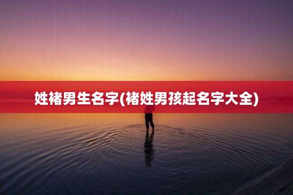 姓褚男生名字(褚姓男孩起名字大全)