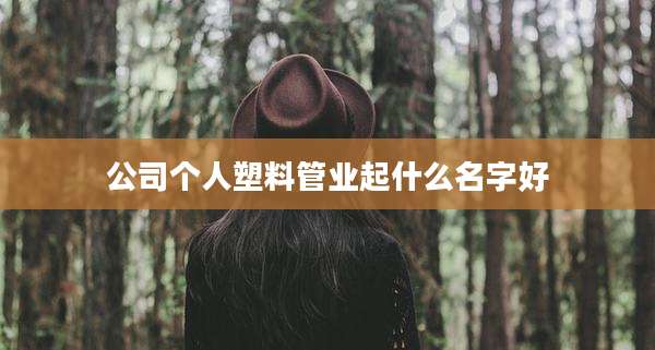 公司个人塑料管业起什么名字好
