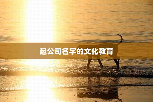 起公司名字的文化教育