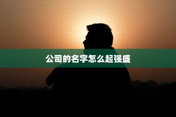 公司的名字怎么起强盛