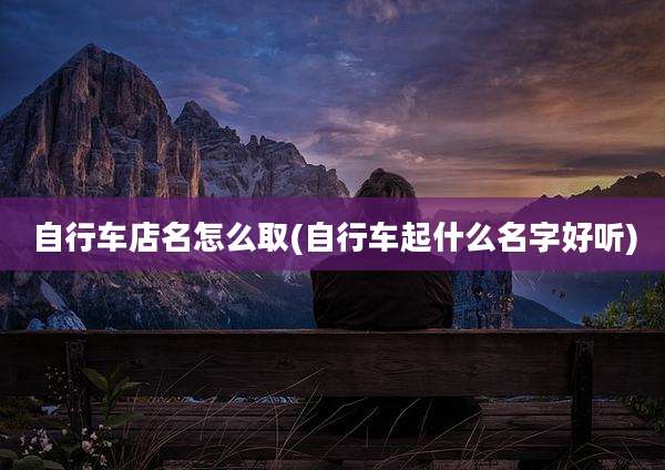 自行车店名怎么取(自行车起什么名字好听)