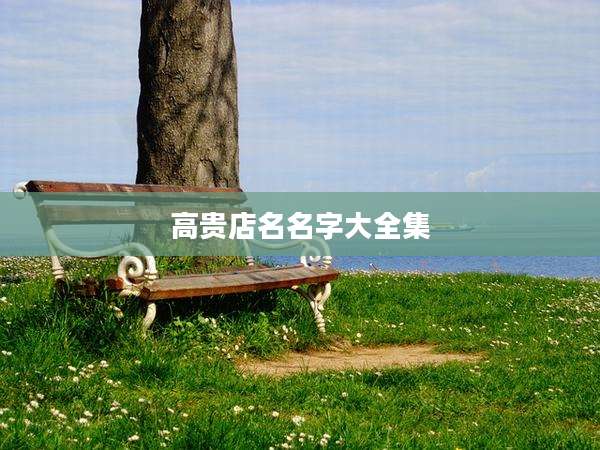 高贵店名名字大全集