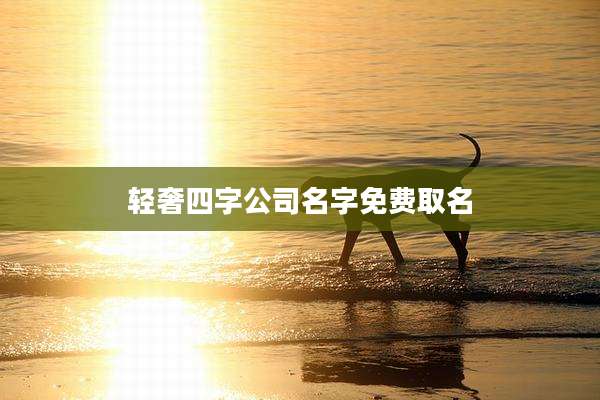 轻奢四字公司名字免费取名