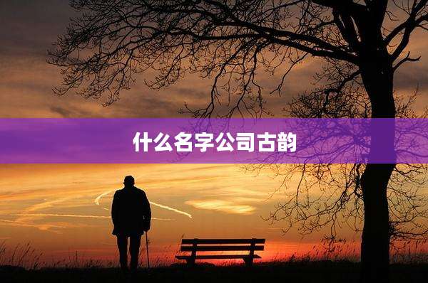 什么名字公司古韵