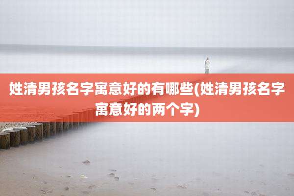 姓清男孩名字寓意好的有哪些(姓清男孩名字寓意好的两个字)