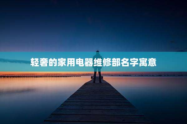 轻奢的家用电器维修部名字寓意