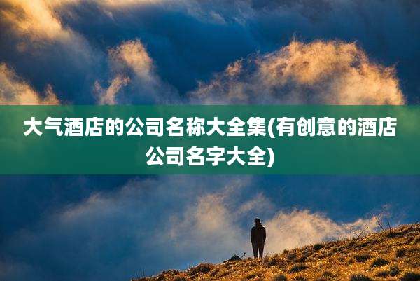 大气酒店的公司名称大全集(有创意的酒店公司名字大全)
